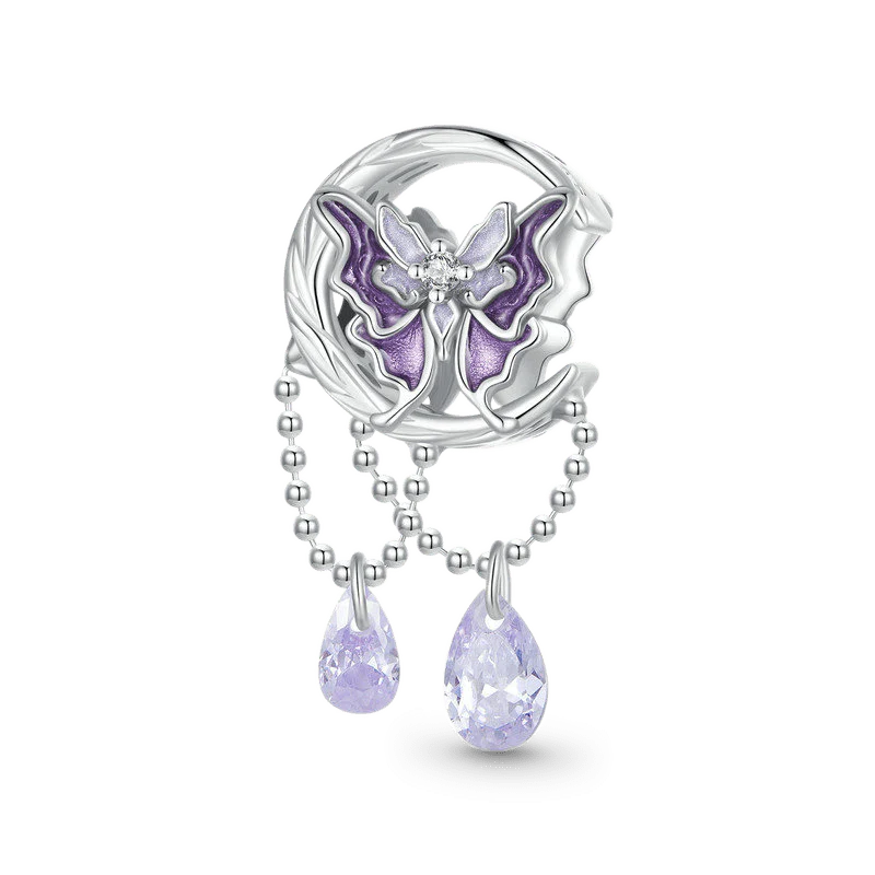 Gnoce Fantasy Purple Moon Butterfly Charm