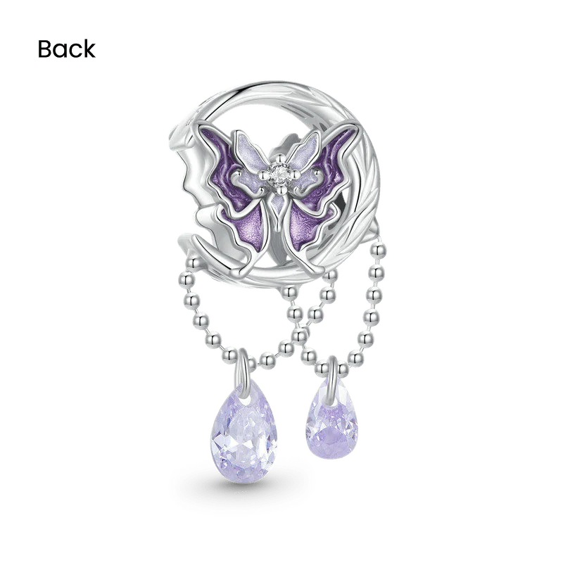 Gnoce Fantasy Purple Moon Butterfly Charm - Image 2