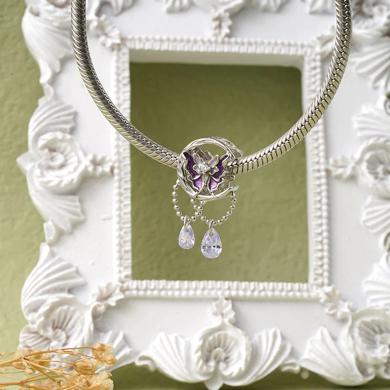Gnoce Fantasy Purple Moon Butterfly Charm - Image 3