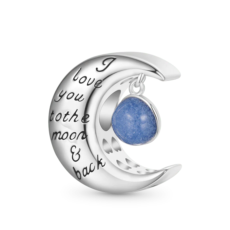 Gnoce Moon Glow in the Dark Charm Platinum-plated Silver Blend - Image 2