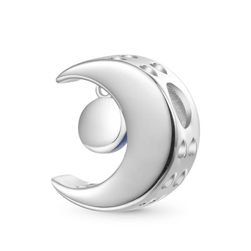 Gnoce Moon Glow in the Dark Charm Platinum-plated Silver Blend - Image 3