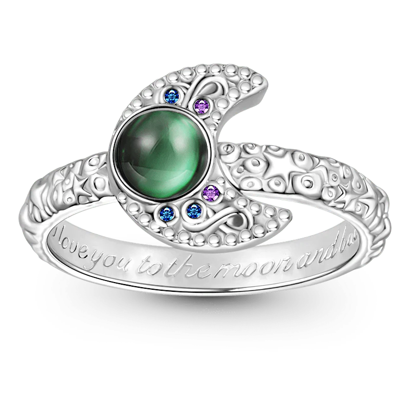 Gnoce Magic Moon Mood Ring Platinum-plated Silver Blend - Image 2