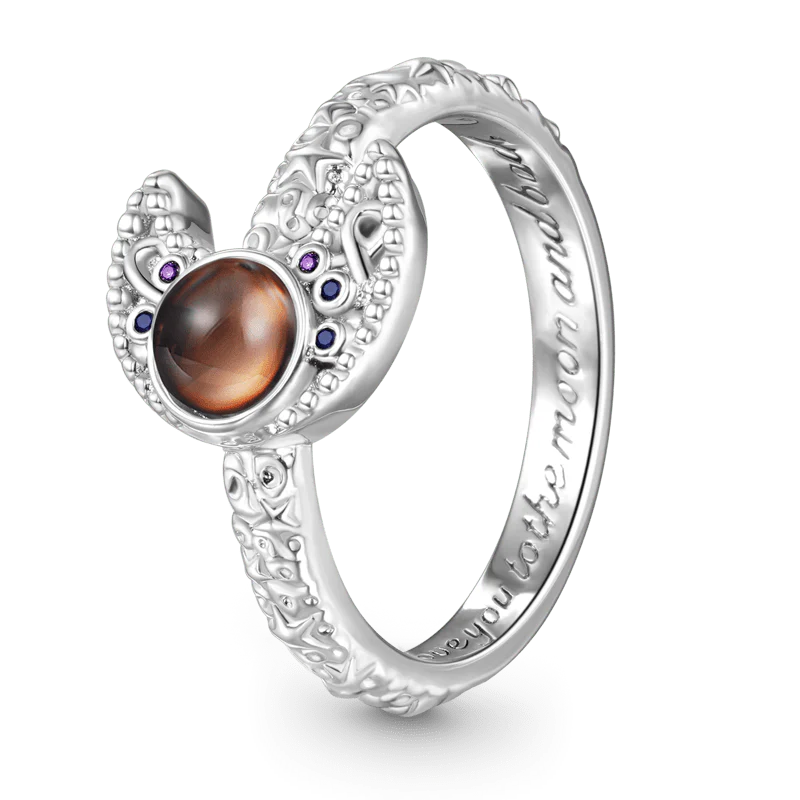 Gnoce Magic Moon Mood Ring Platinum-plated Silver Blend - Image 3