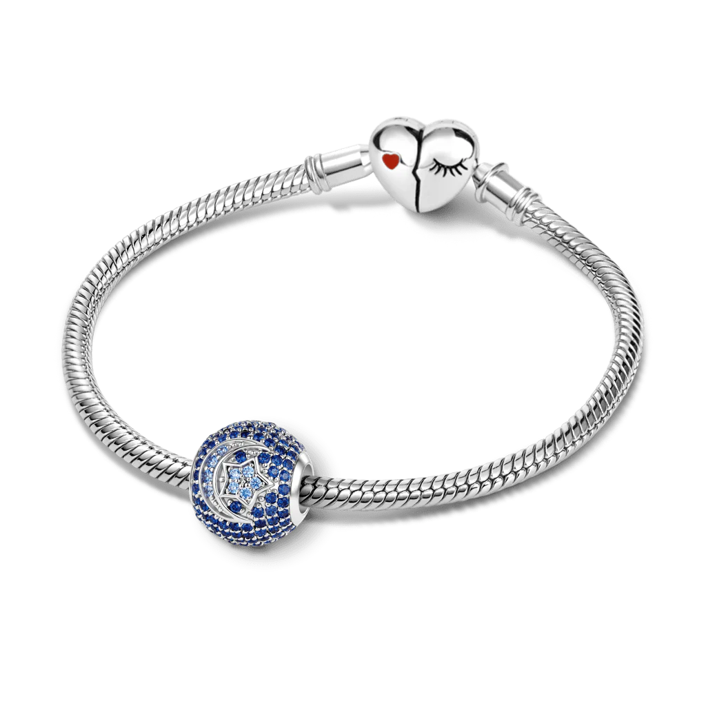 Gnoce Moon & Star Charm Platinum-plated Silver Blend - Image 3