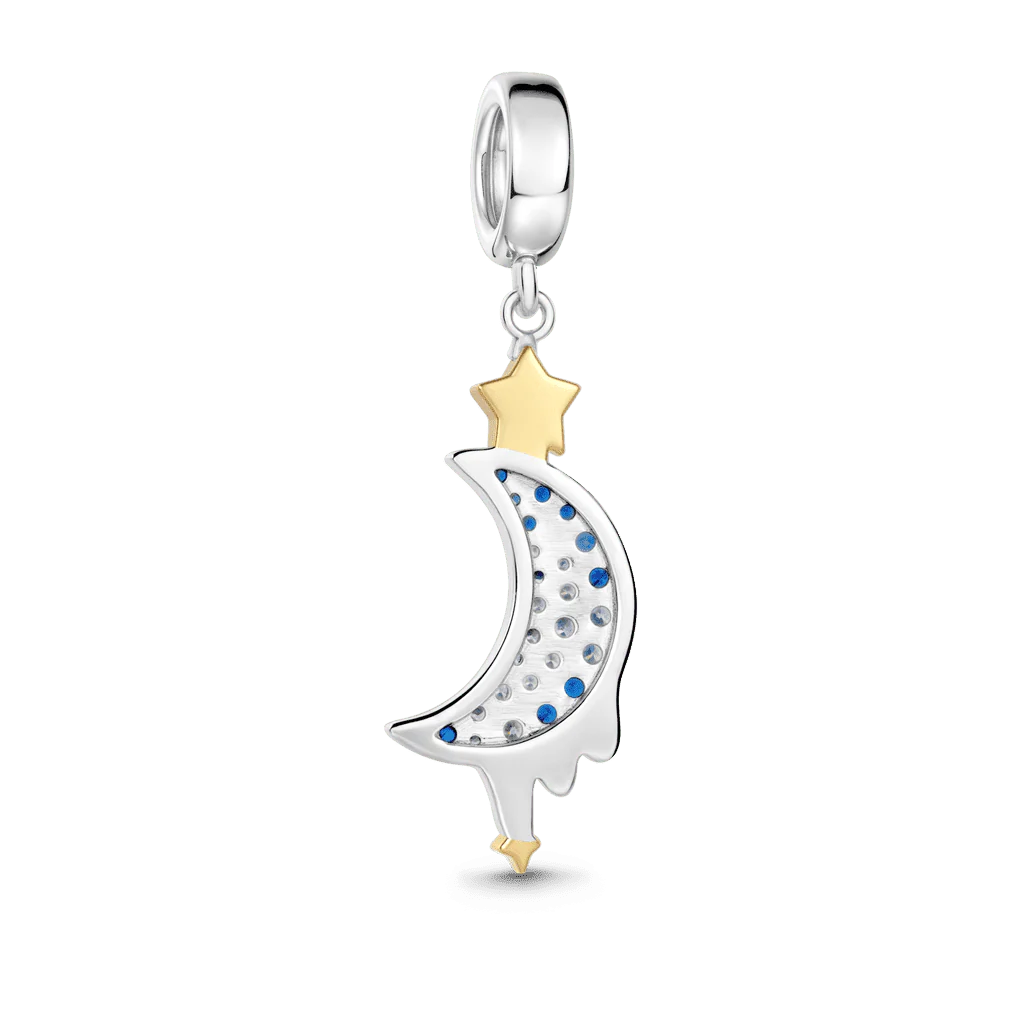 Gnoce  Moon & Star Charm Platinum-plated Silver Blend - Image 5
