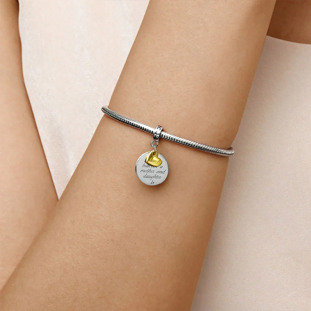 Gnoce Mother & Daughter Forever Love Pendant Dangle Charm - Image 5