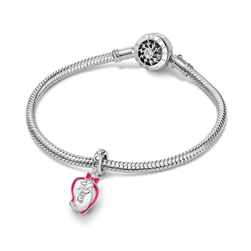 Gnoce  Mother Dog & Puppy Charm Platinum-plated Silver Blend - Image 3