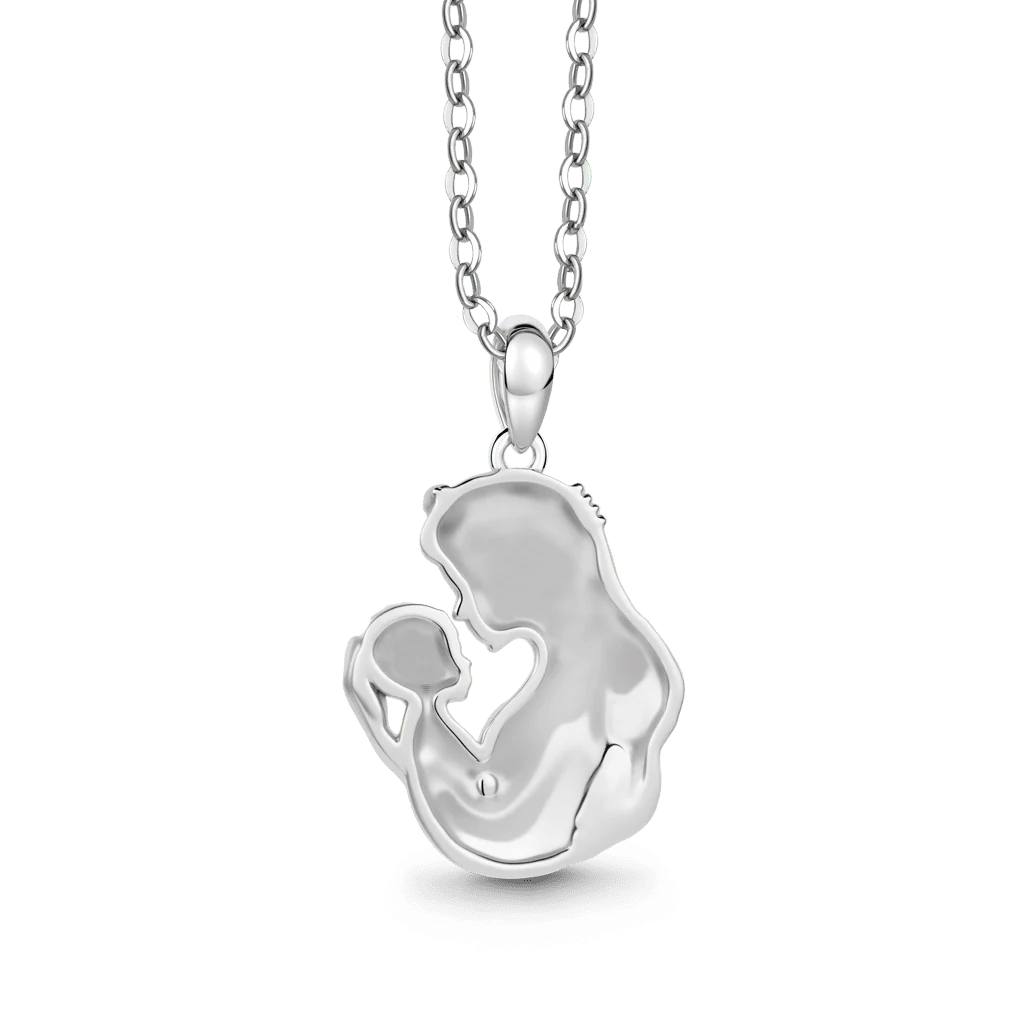 Gnoce  Mother Embraces Baby Pendant Necklace - Image 4