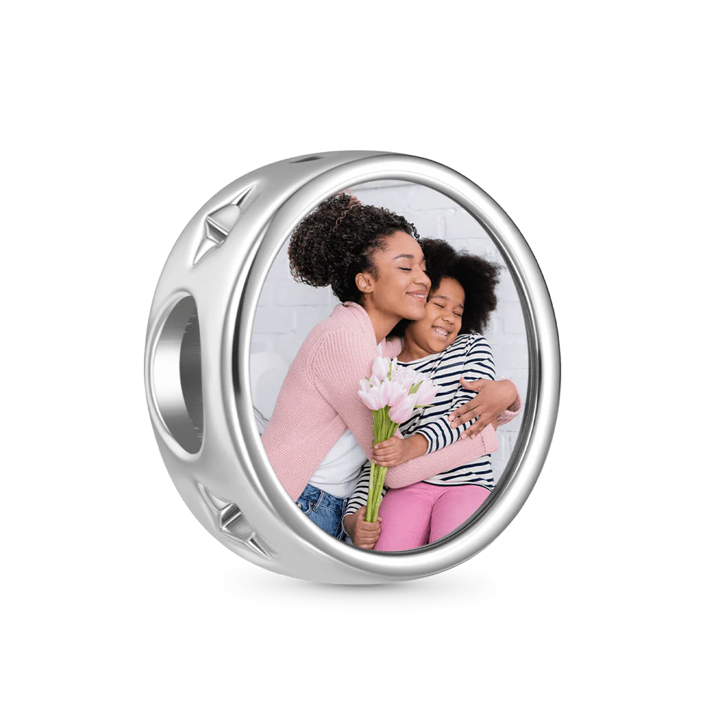 Gnoce HUG MUMMY Photo Charm Platinum-plated Silver Blend - Image 2