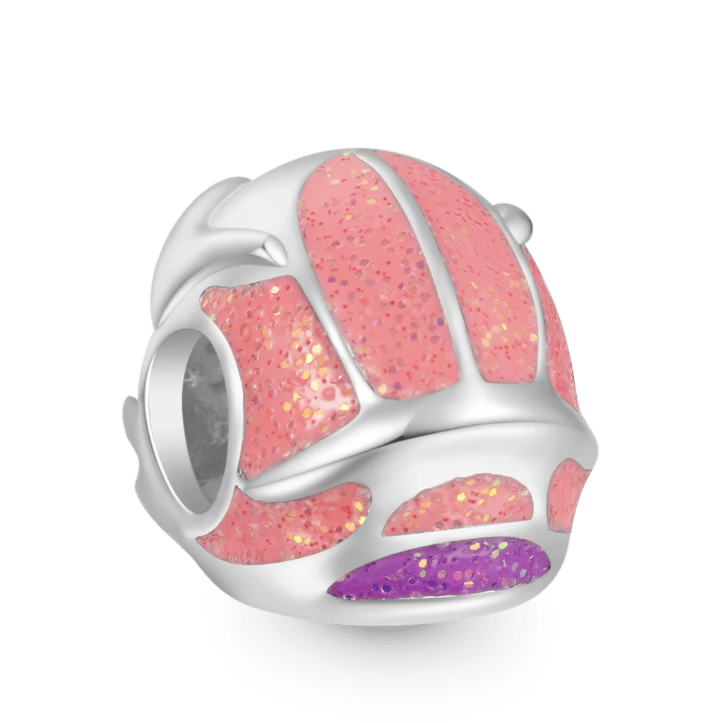 Gnoce Pink Motorcycle Helmet Charm Platinum-plated Silver Blend - Image 2