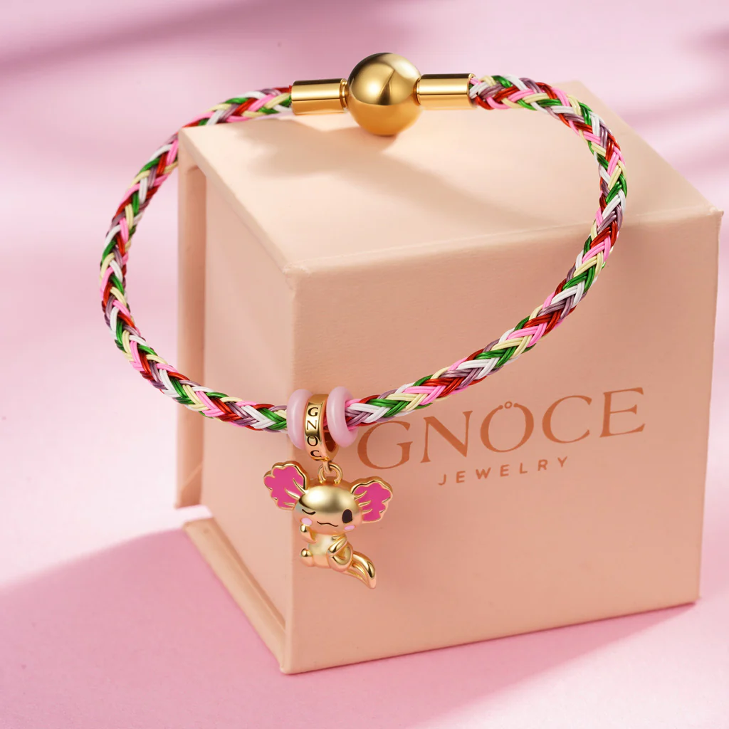 Gnoce Multicolor Round Snap Basic Bracelet with 2 Pieces of Stoppers - Image 3