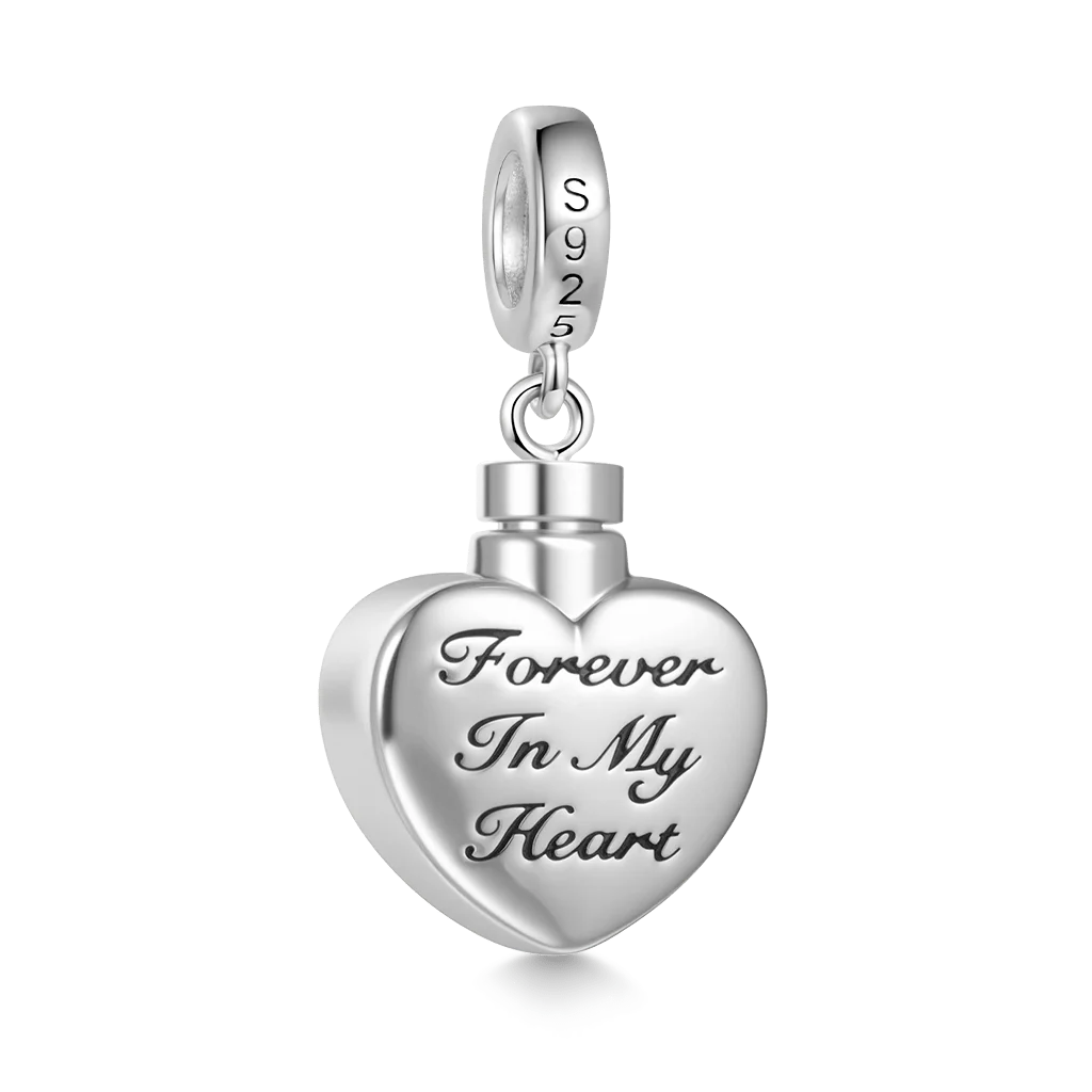 Gnoce Mum Heart Memorial Urn Ashes Charm Platinum-plated Silver Blend - Image 4