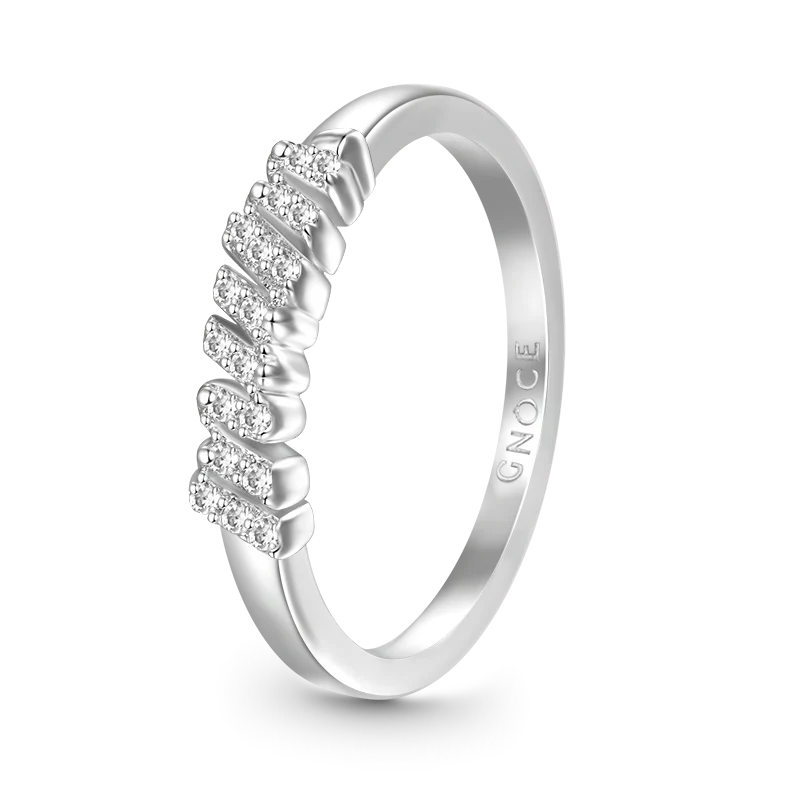 Gnoce Sparkling Mum Ring Platinum-plated Silver Blend - Image 2