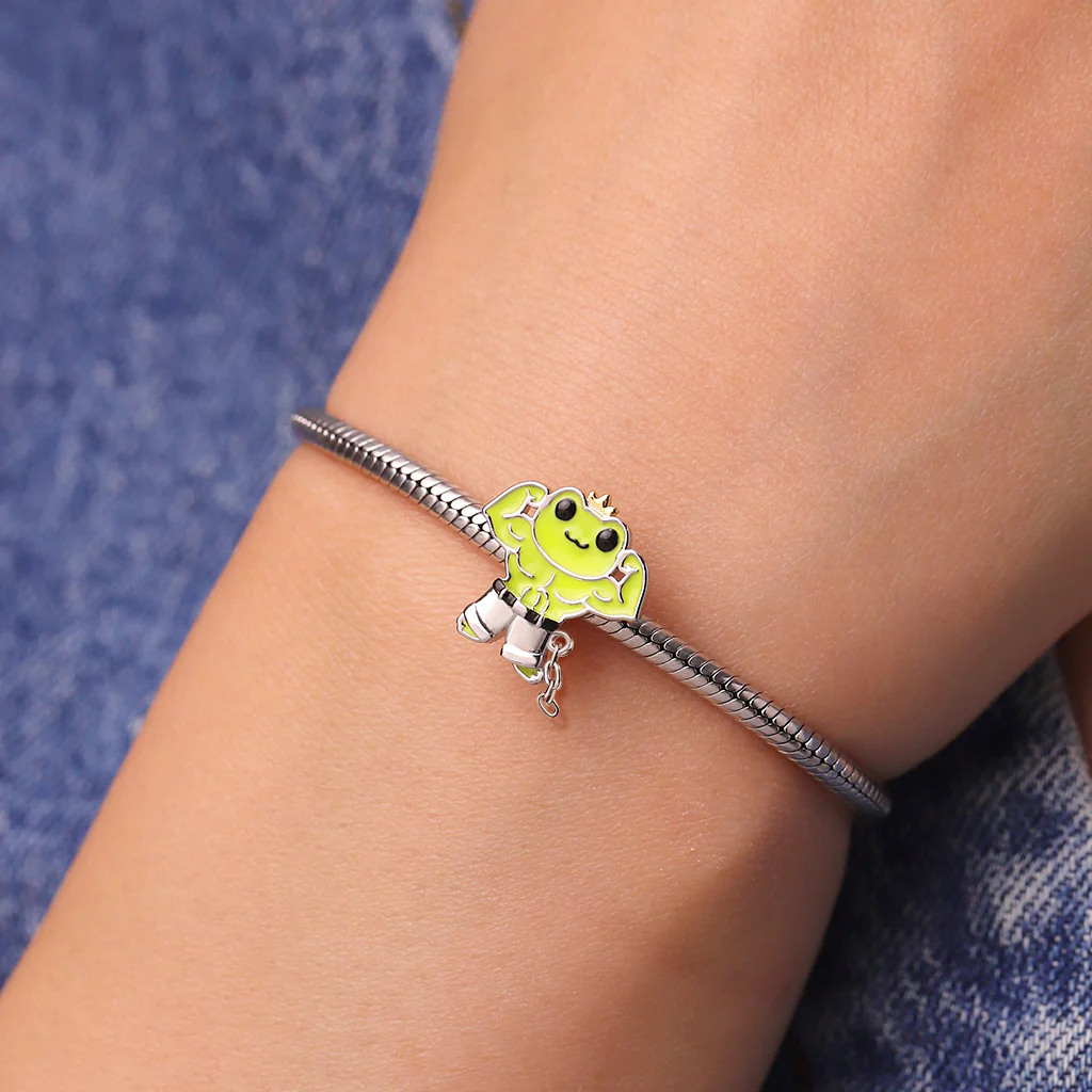 Gnoce Frog Magnetic Removable Pants Stopper Charm Platinum-plated Silver Blend - Image 6