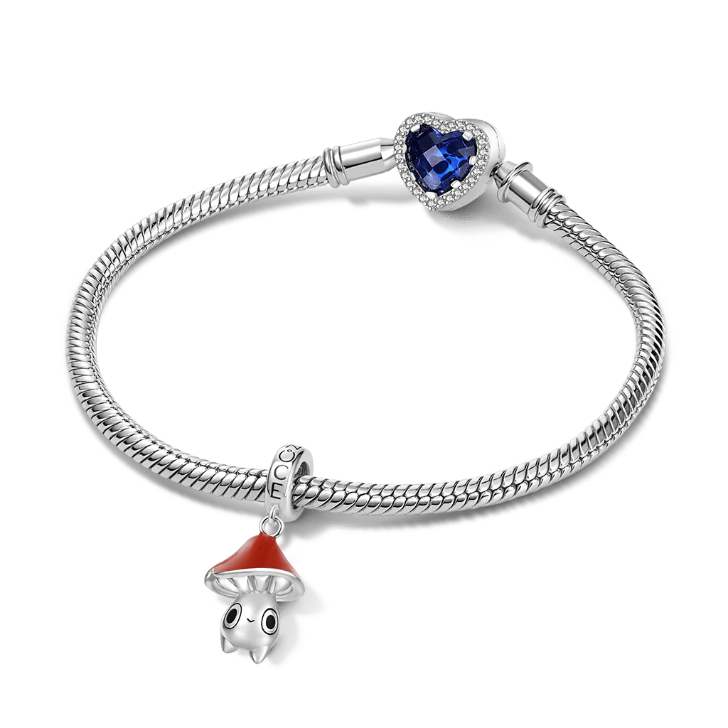 Gnoce Whimsical Mushling Charm Platinum-plated Silver Blend - Image 3
