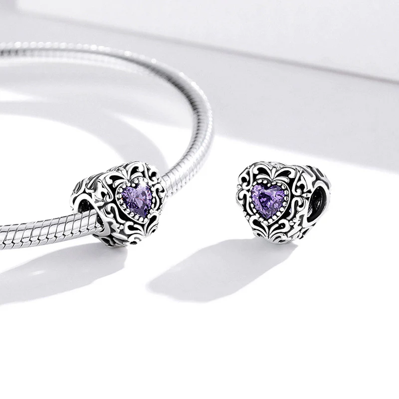 Mysterious Heart Charm Bead 925 Sterling Silver - Image 2