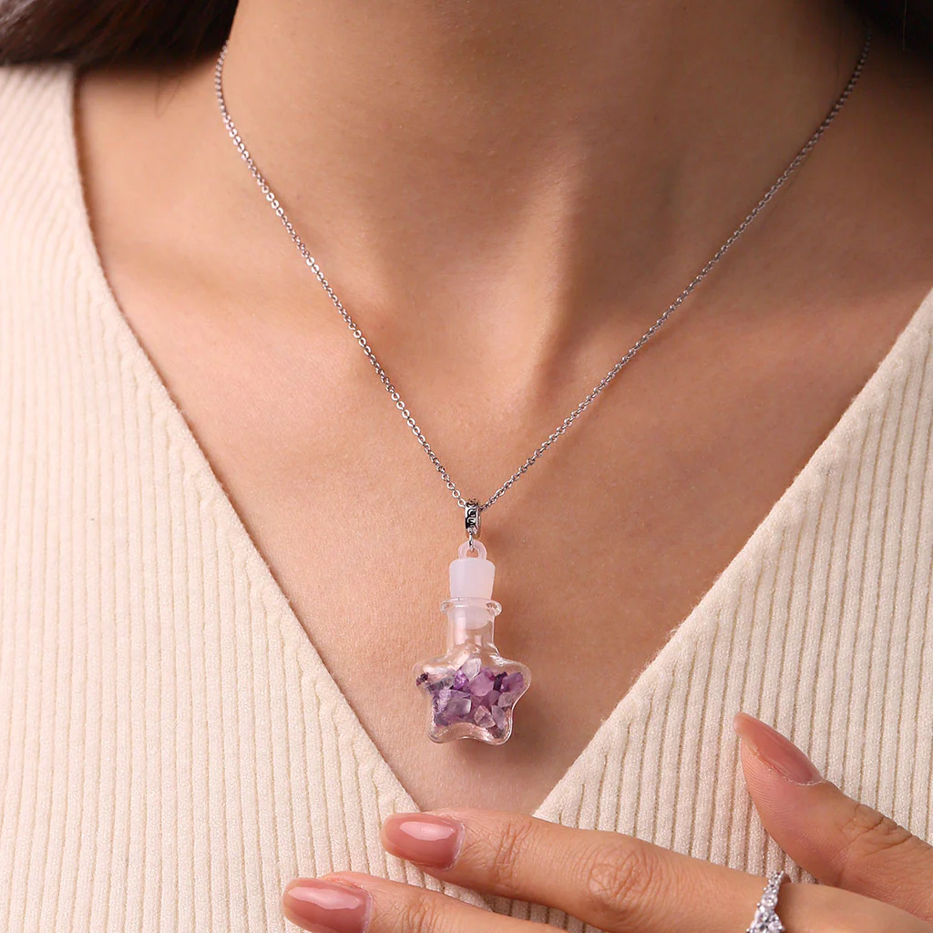 Gnoce Natural Multicolor Crystal Abstract Charm Platinum-plated Silver Blend - Image 5
