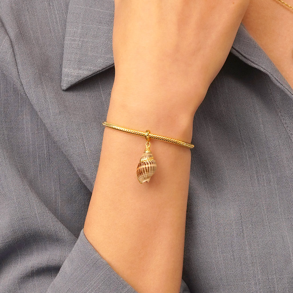 Gnoce Natural Ocean Shell Charm Platinum-plated Silver Blend - Image 6