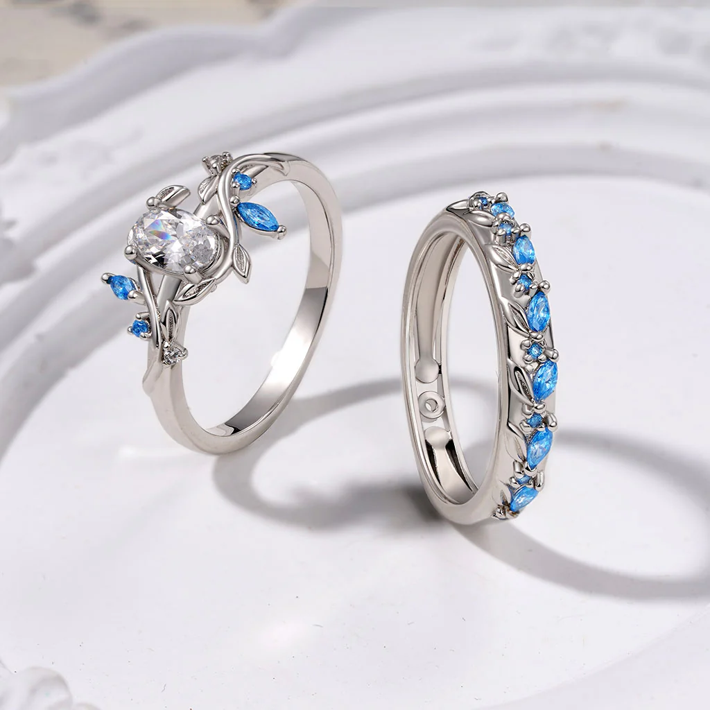 Gnoce Nature Inspired Leafs Men's Ring Platinum-plated Silver Blend - Image 3