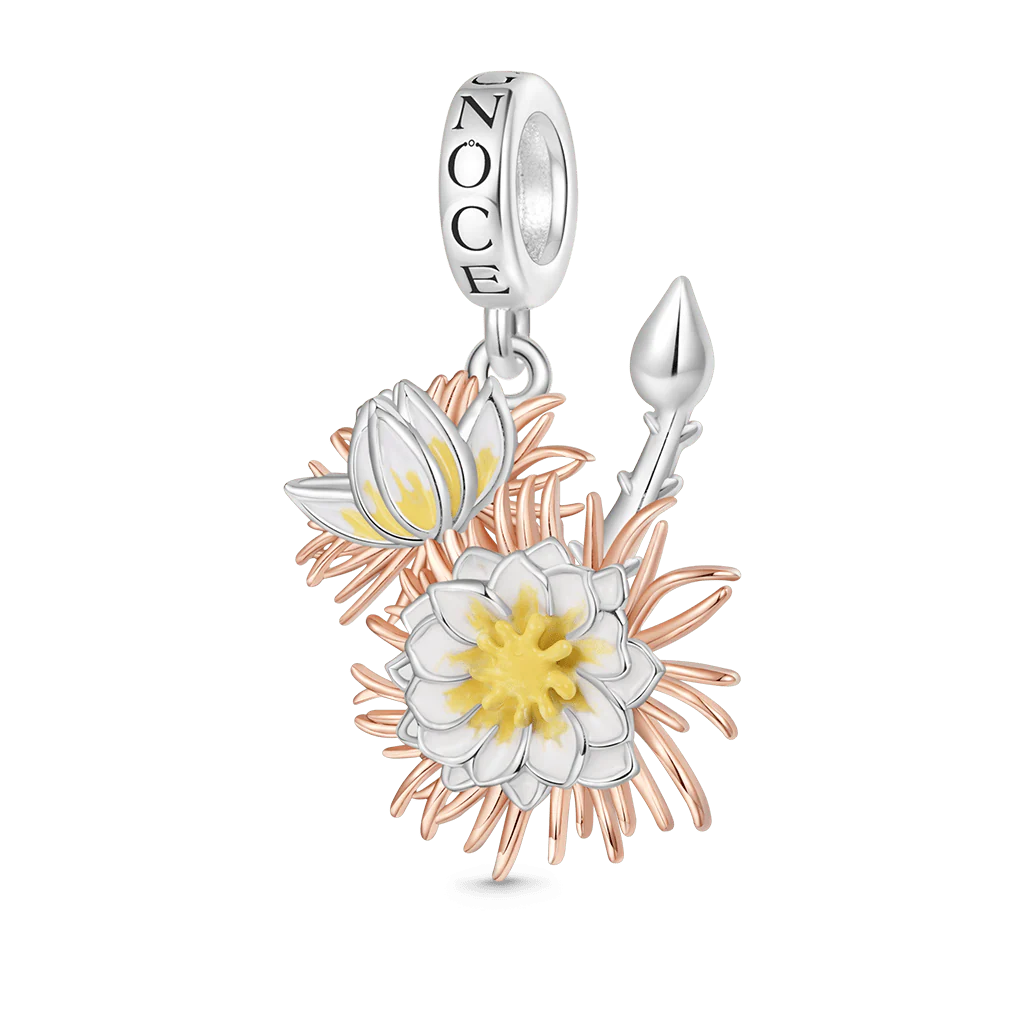 Gnoce Temple of Flora Night-Blowing Cereus Flower Pendant Dangle Charm