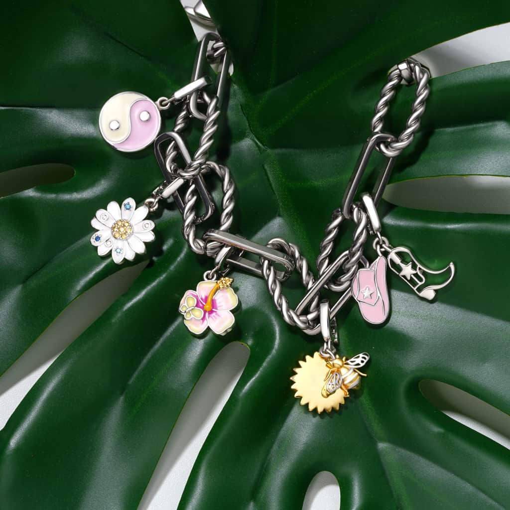Gnoce Summer Ocean Cowboy Style Charm Platinum-plated Silver Blend - Image 3