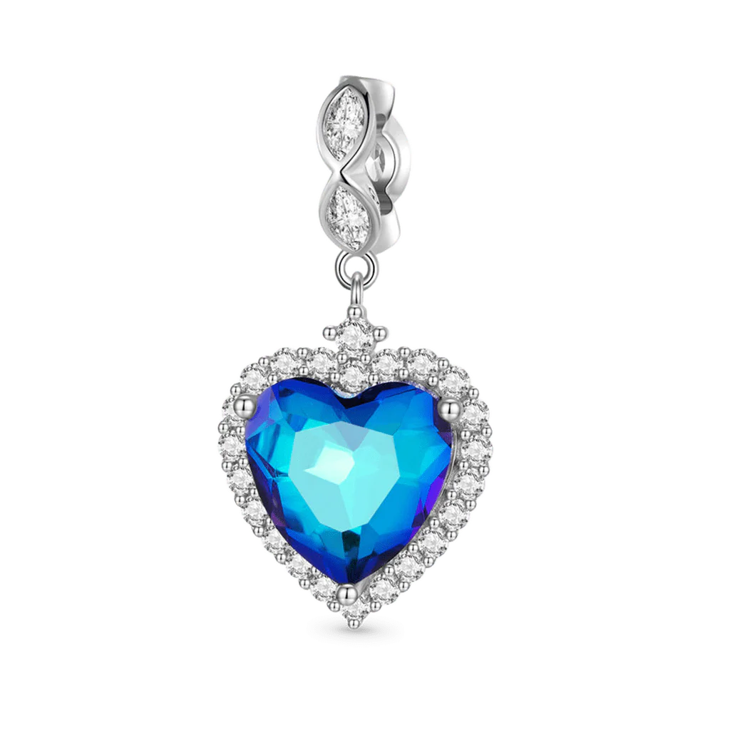 Gnoce Ocean Heart Pendant Dangle Charm