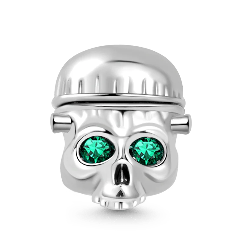 Gnoce Skull with Openable Brain Charm Platinum-plated Silver Blend - Image 2