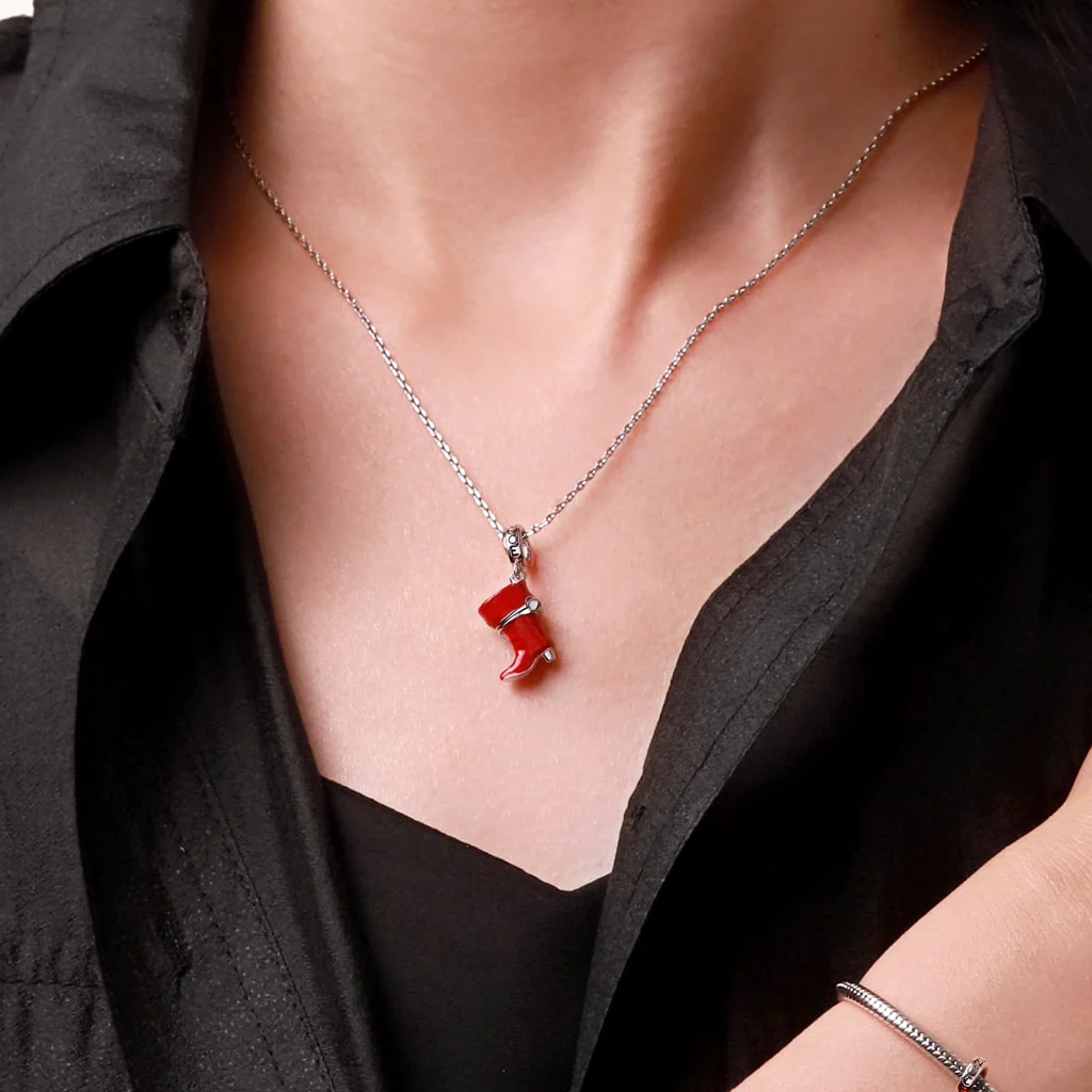 Gnoce Puss In Boots Openable Red Boot Pendant Dangle Charm - Image 6