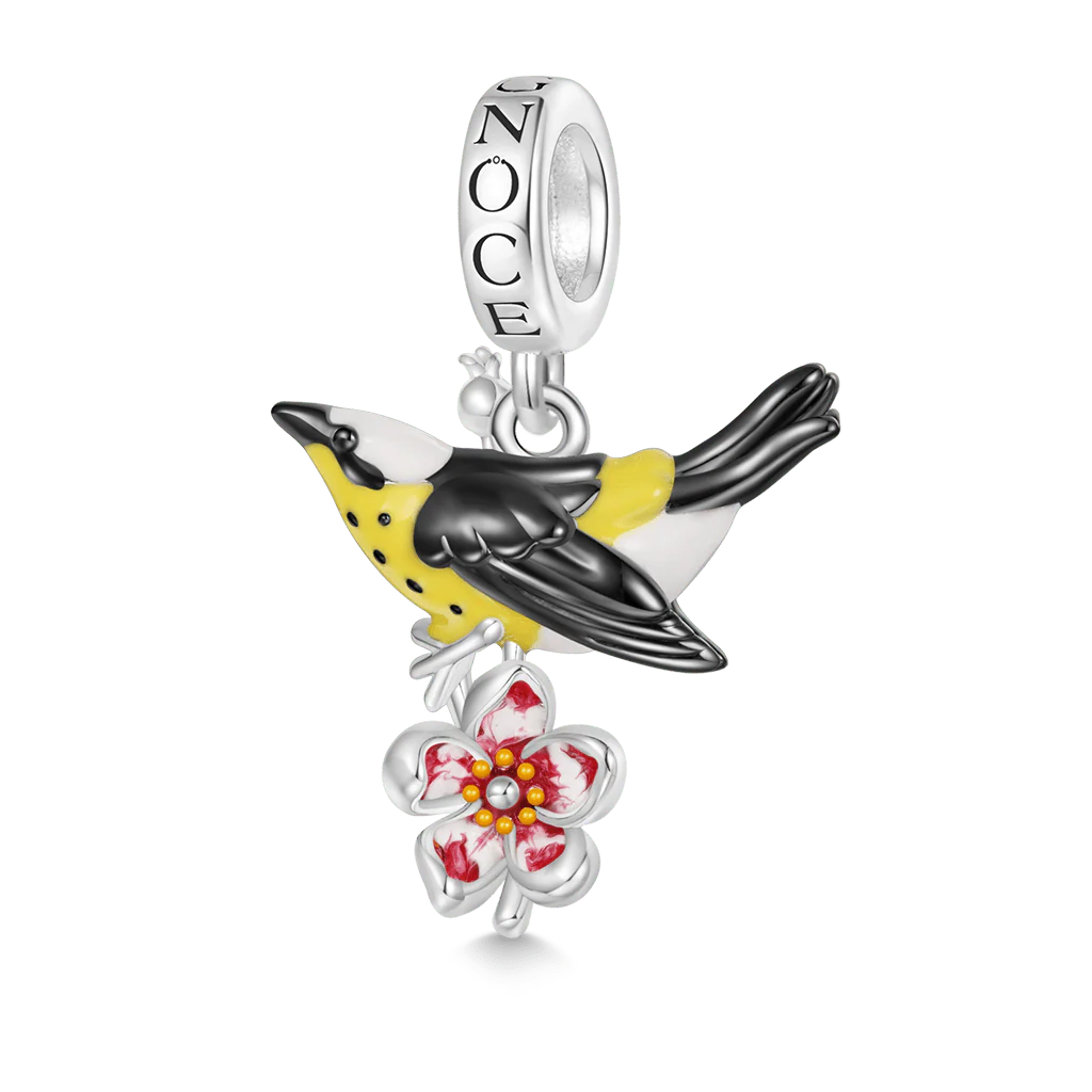 Gnoce Black Oriolus Chinensis Pendant Dangle Charm