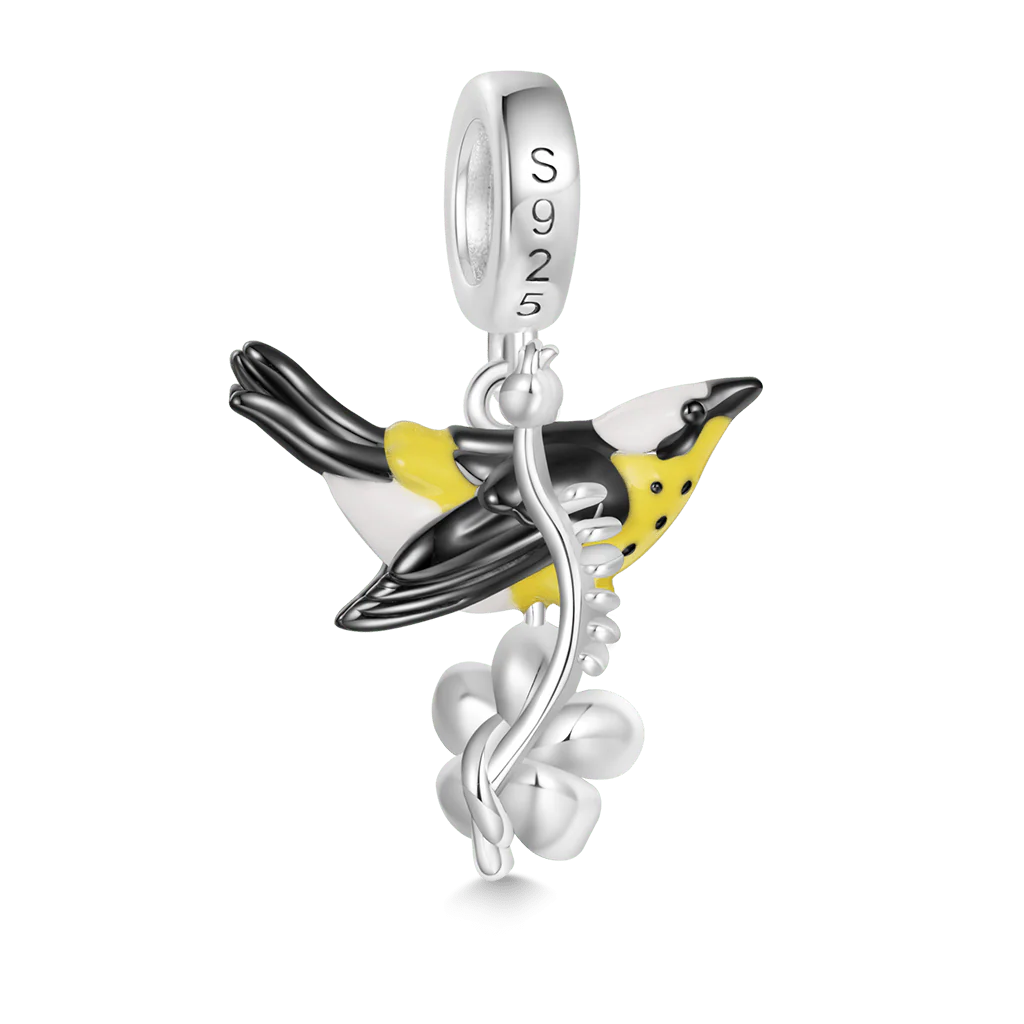 Gnoce Black Oriolus Chinensis Pendant Dangle Charm - Image 2
