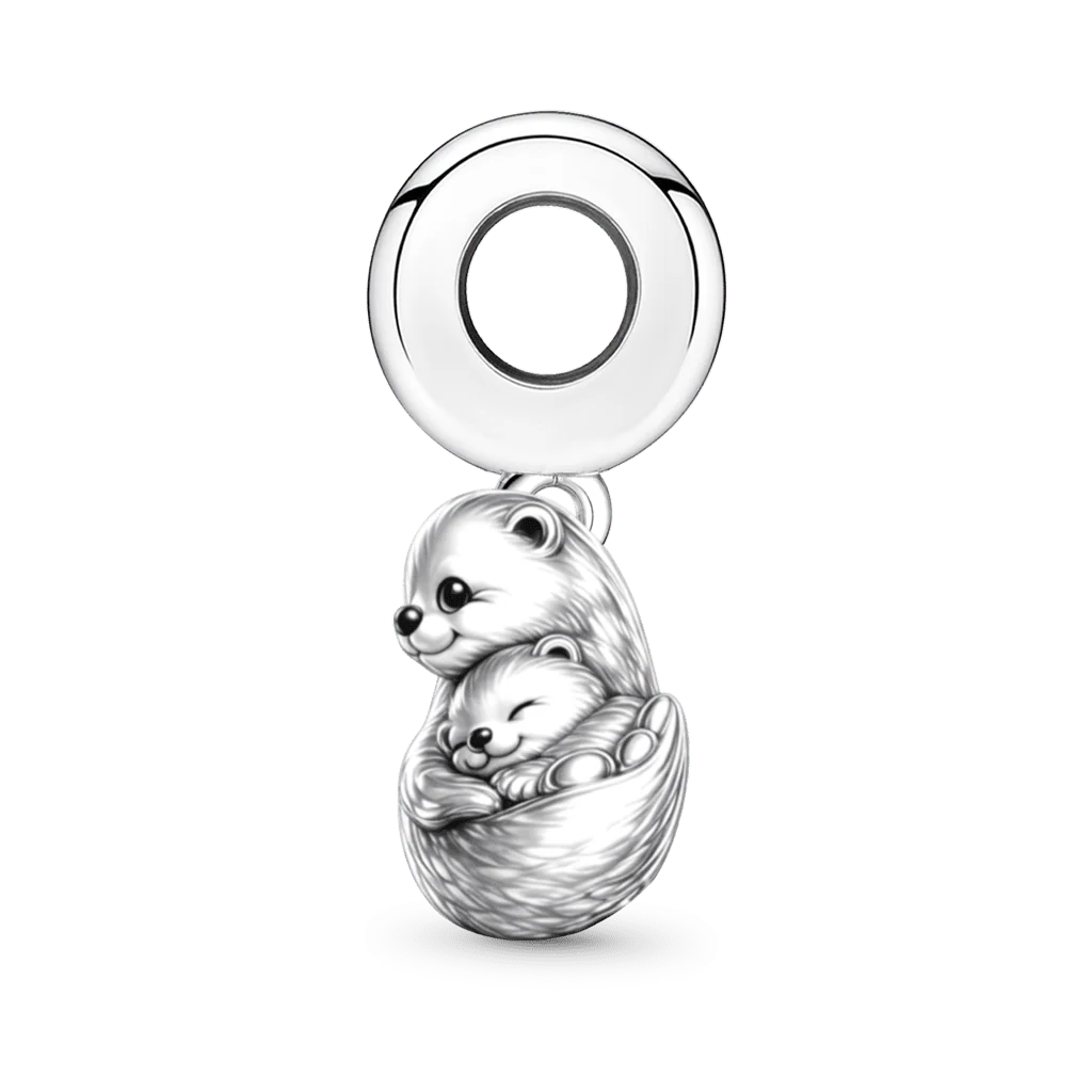 Gnoce  Otter Embraces Baby Pendant Dangle Charm - Image 6