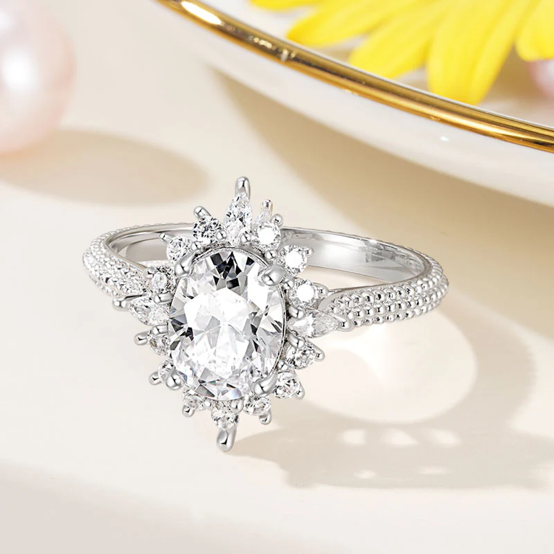 Gnoce Shimmering Promise Ring Platinum-plated Silver Blend - Image 4
