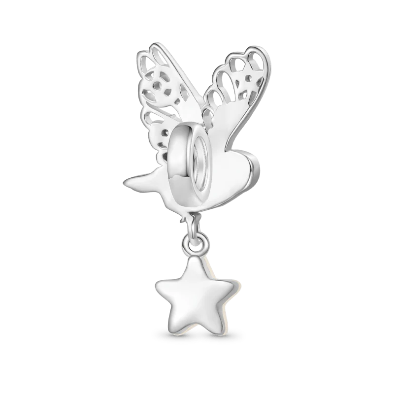 Gnoce Owl with Light Color-changing Star Charm Platinum-plated Silver Blend - Image 3