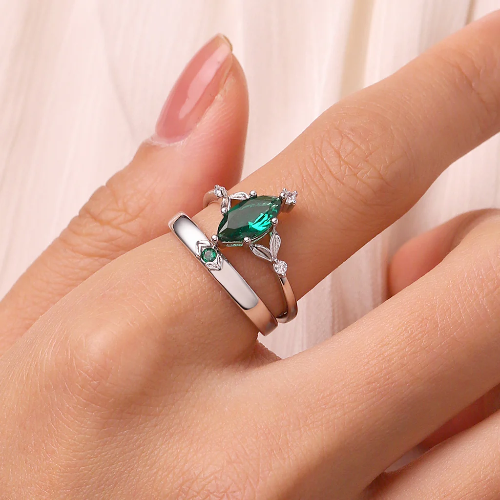 Gnoce Paraíba Tourmaline Women's Ring Platinum-plated Silver Blend - Image 5