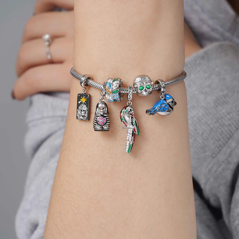 Gnoce Parrot Charm Platinum-plated Silver Blend - Image 3