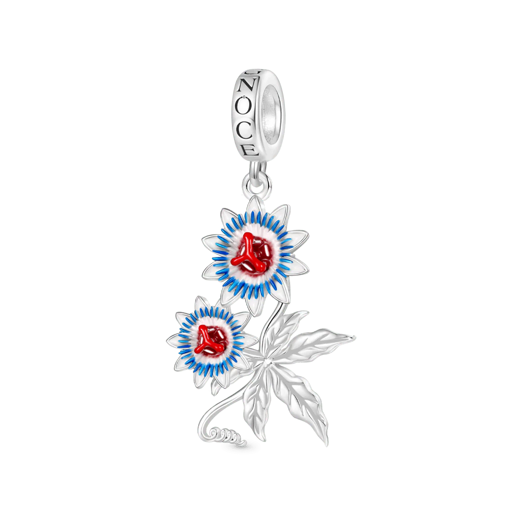 Gnoce Temple of Flora Passion Flower Pendant Dangle Charm