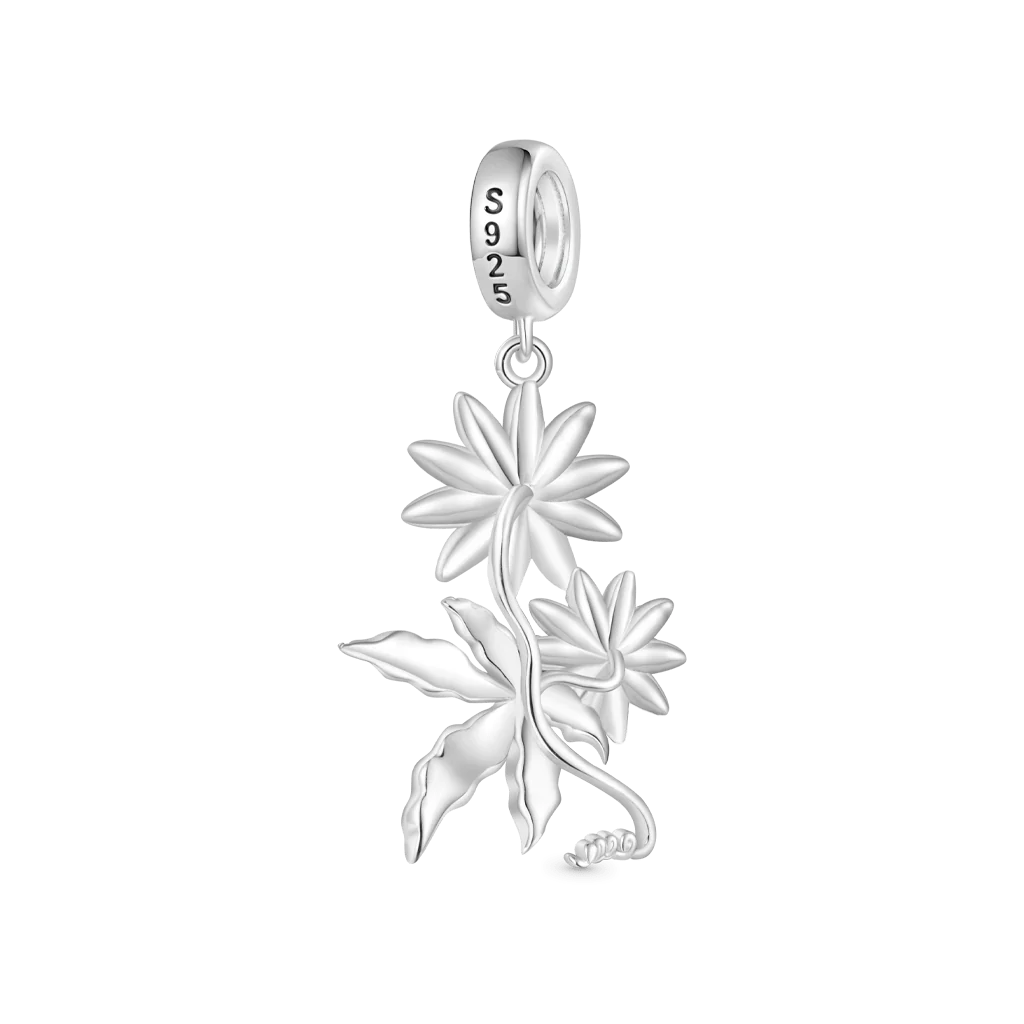 Gnoce Temple of Flora Passion Flower Pendant Dangle Charm - Image 2