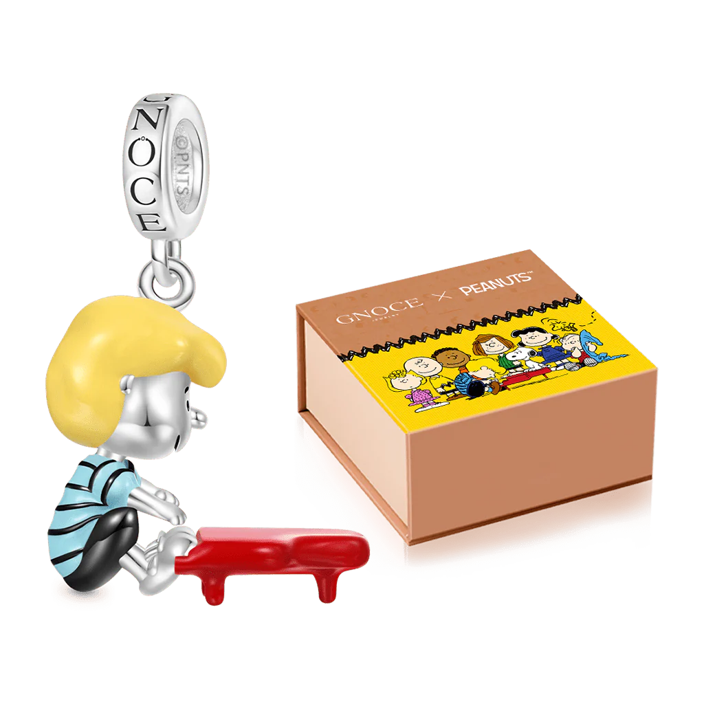 Gnoce Peanuts Schroeder Piano Pendant Dangle Charm - Image 2