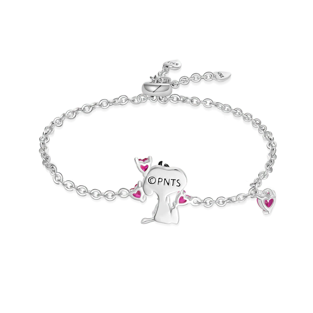 Gnoce Peanuts Snoopy Love Heart Adjustable Bracelet - Image 3