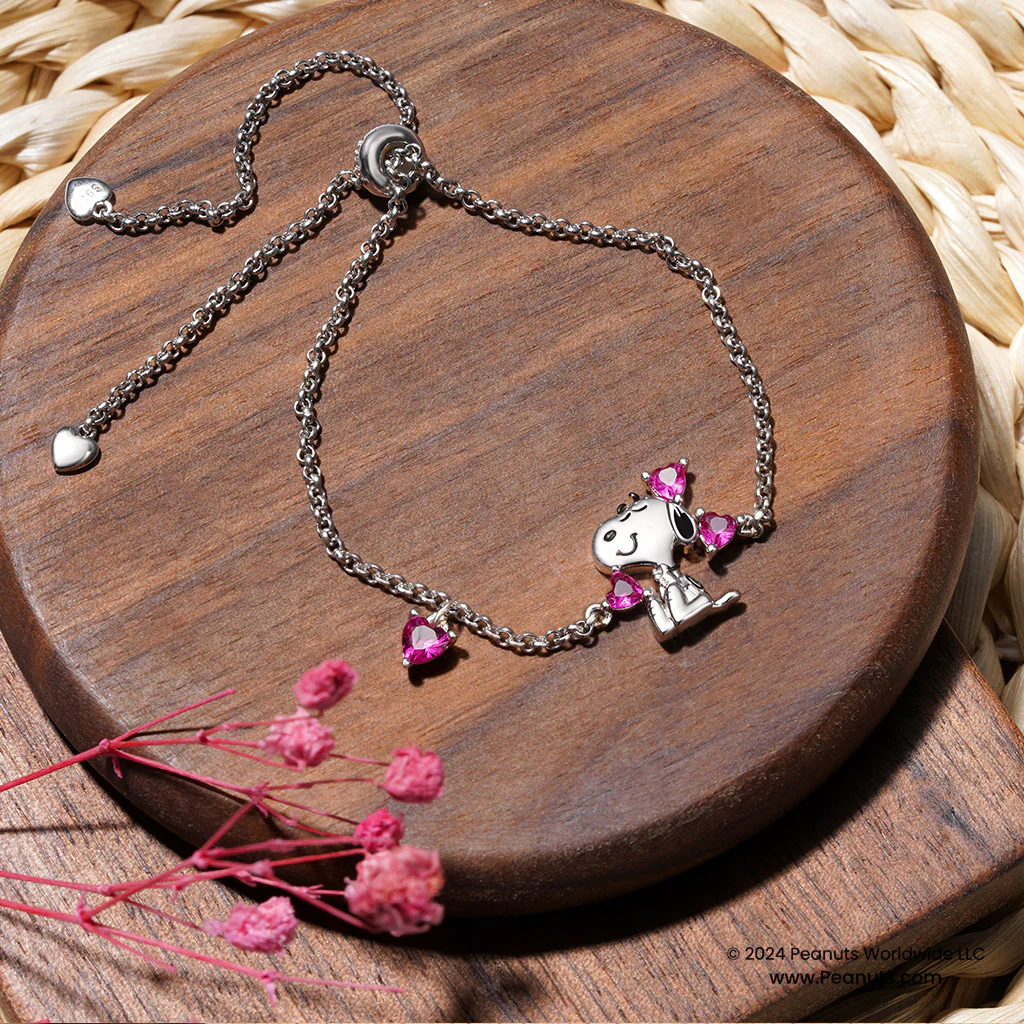 Gnoce Peanuts Snoopy Love Heart Adjustable Bracelet - Image 4