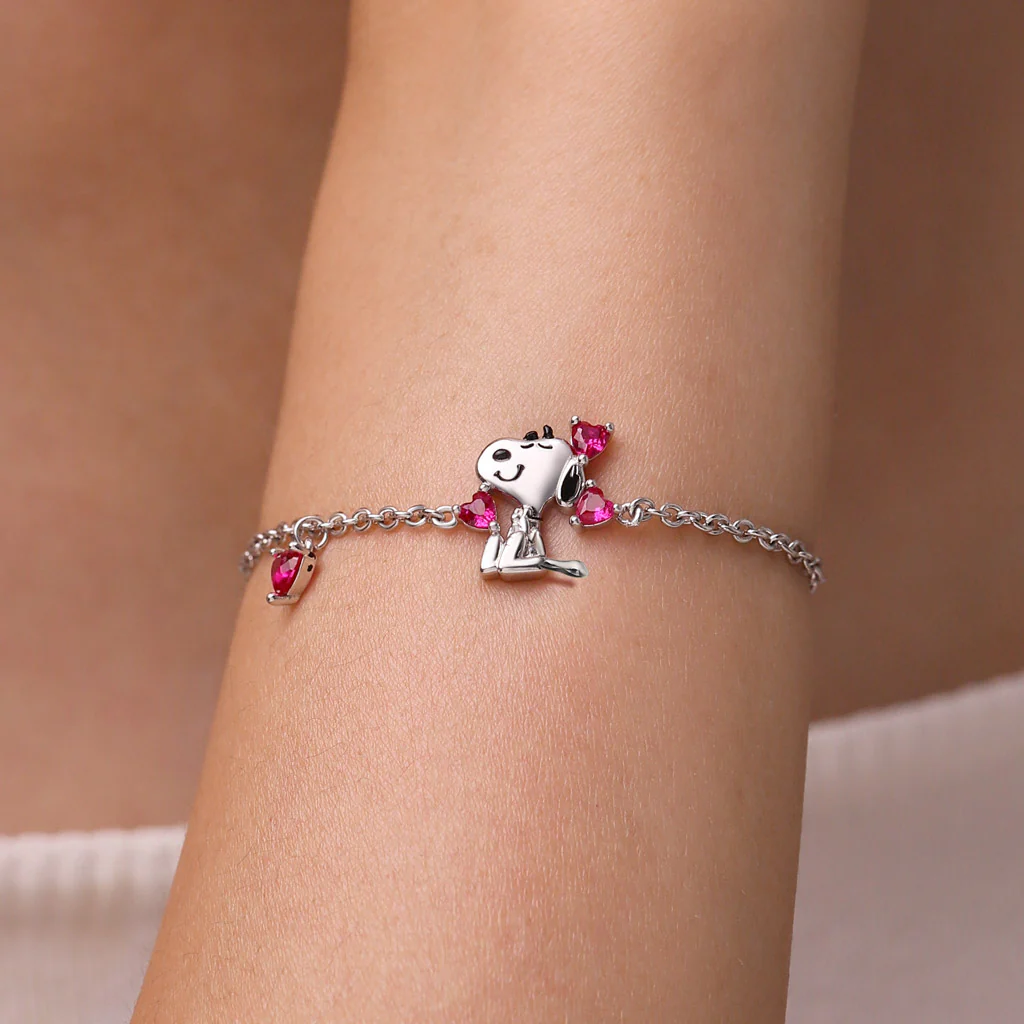Gnoce Peanuts Snoopy Love Heart Adjustable Bracelet - Image 6