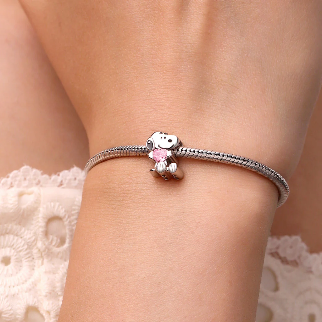 Gnoce Peanuts Snoopy Sitting Embraces Birthstone Charm - Image 7