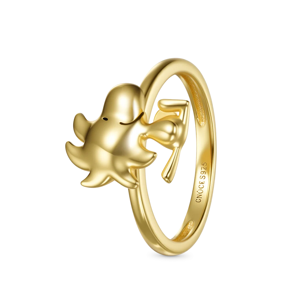 Gnoce Peanuts 18k Gold Plated Woodstock Ring - Image 3