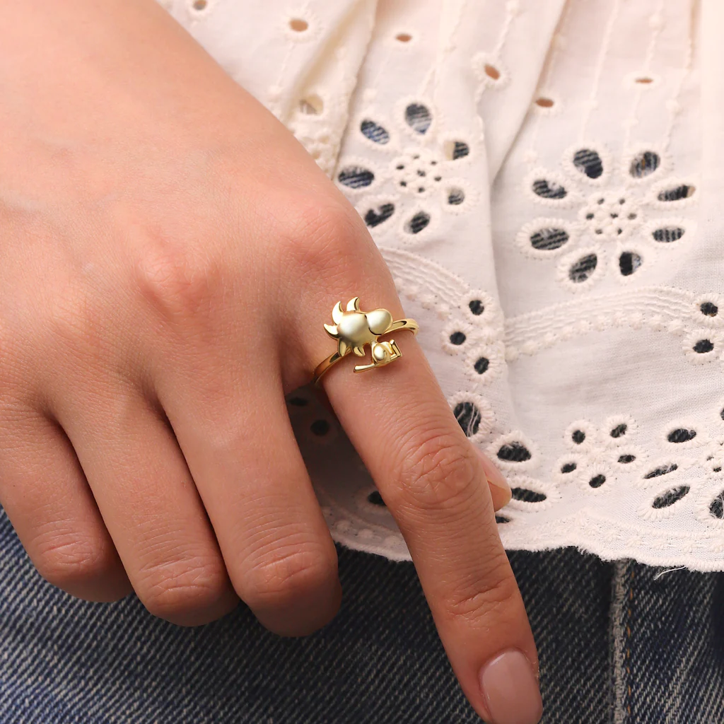 Gnoce Peanuts 18k Gold Plated Woodstock Ring - Image 4