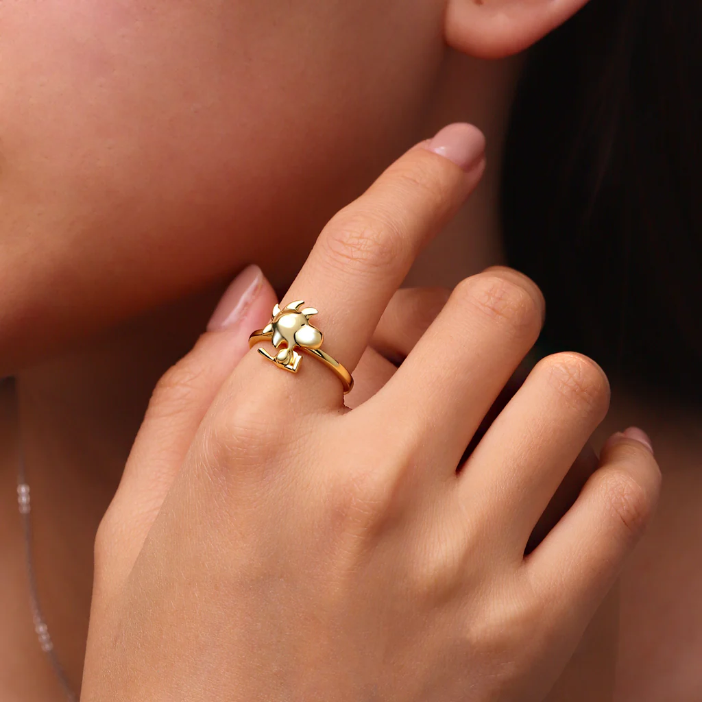 Gnoce Peanuts 18k Gold Plated Woodstock Ring - Image 5