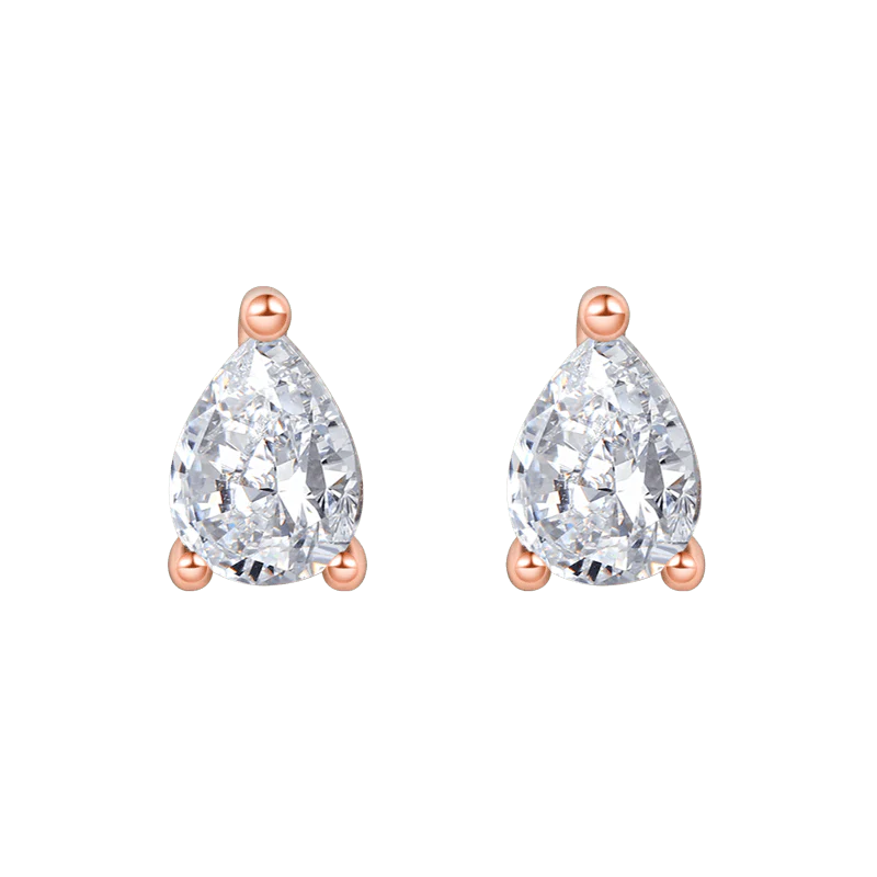 Gnoce Pear-shaped Stud Earrings Platinum-plated Silver Blend - Image 2