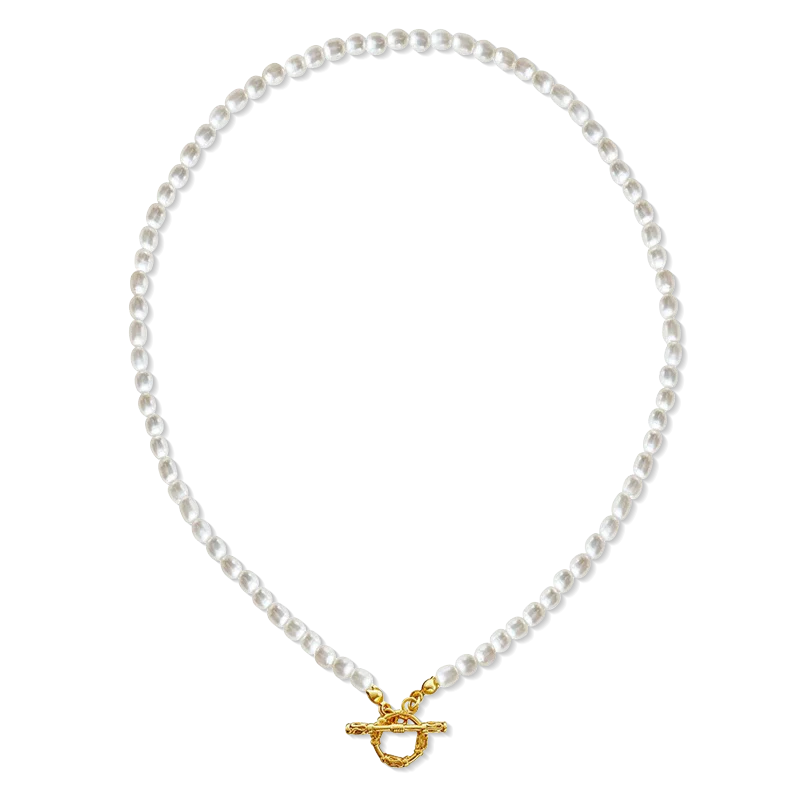 Gnoce Elegant Pearl Choker Necklace