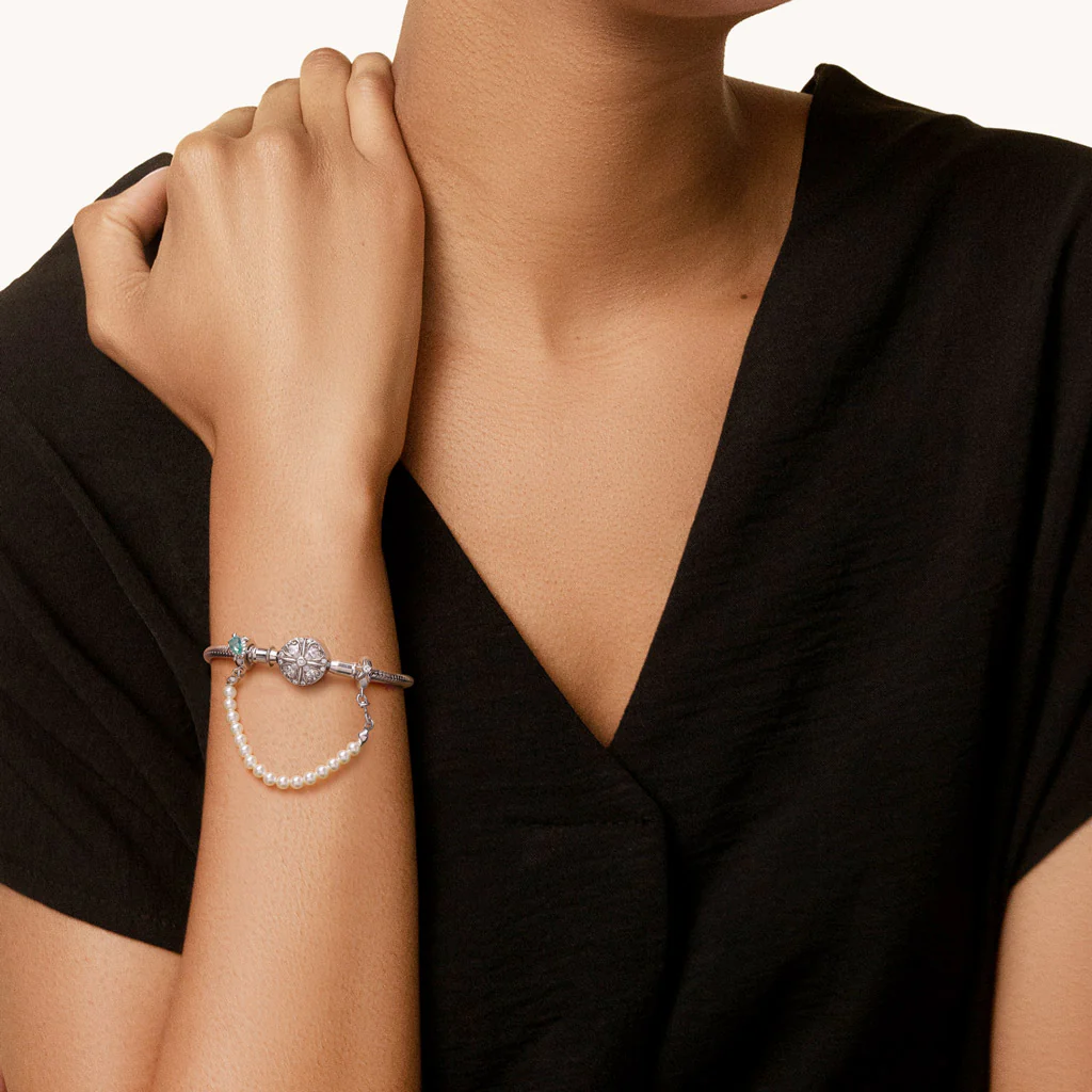 Gnoce Starfish & Turtle Pearl Safety Chain Charm - Image 4