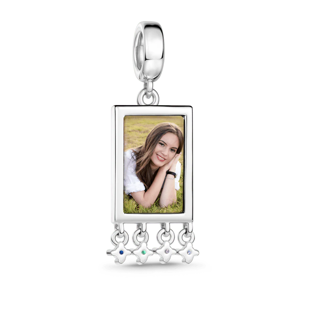 Gnoce  Persian Carpets Personalized Photo Charm Platinum-plated Silver Blend - Image 6