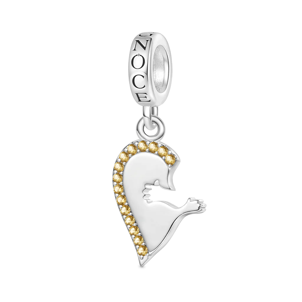 Gnoce Personalized Hug Stitched Charm Platinum-plated Silver Blend - Image 4